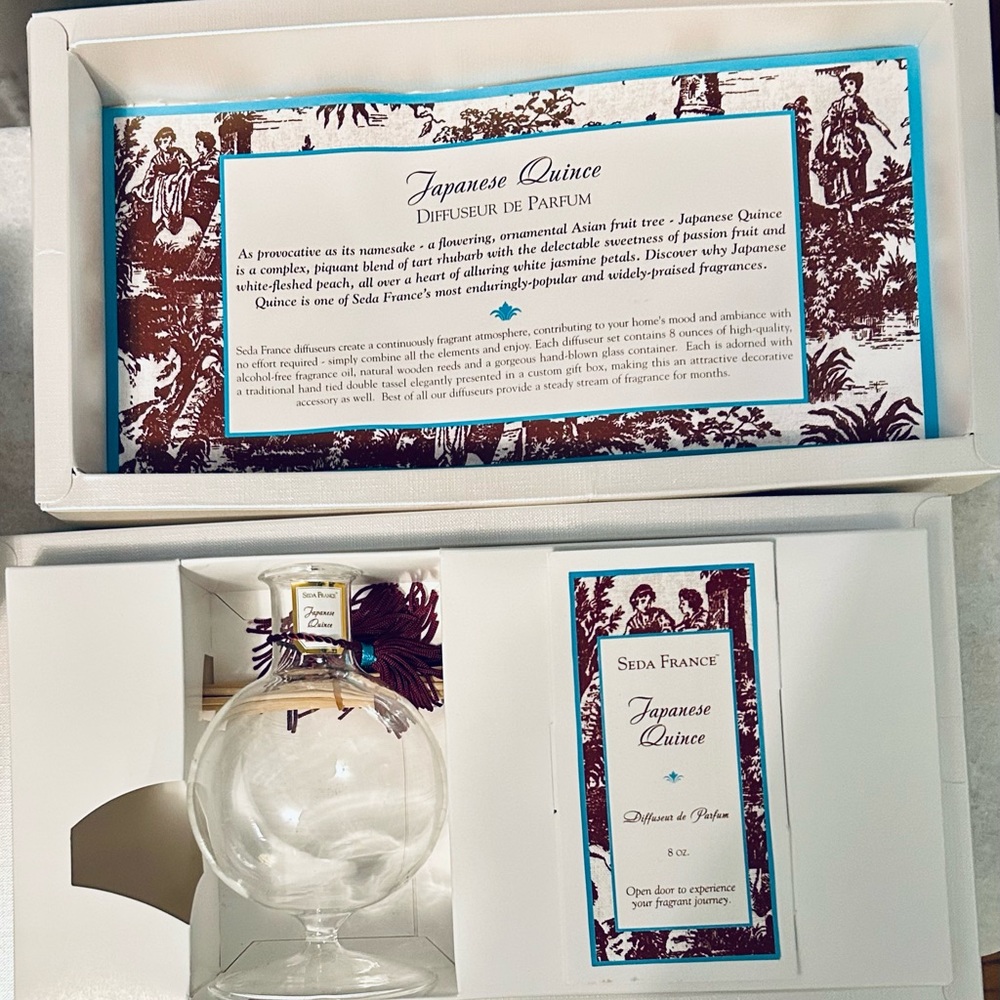 Seda France Japanese Quince Classic Toile Diffuseur Gift Set